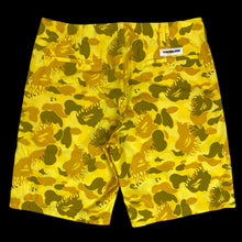 Load image into Gallery viewer, 2009 bape fire camo swim shorts
