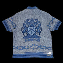 Load image into Gallery viewer, 2020 supreme mosaic silk shirt blue
