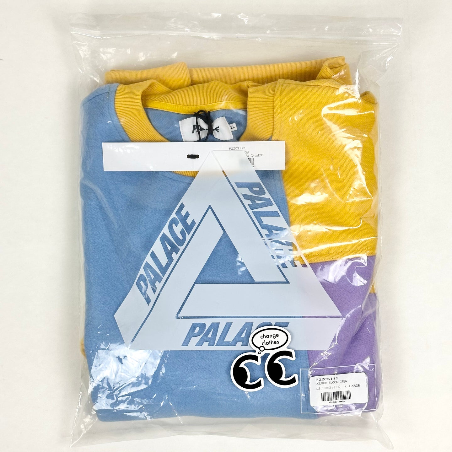 2022 palace colourblock crewneck lilac