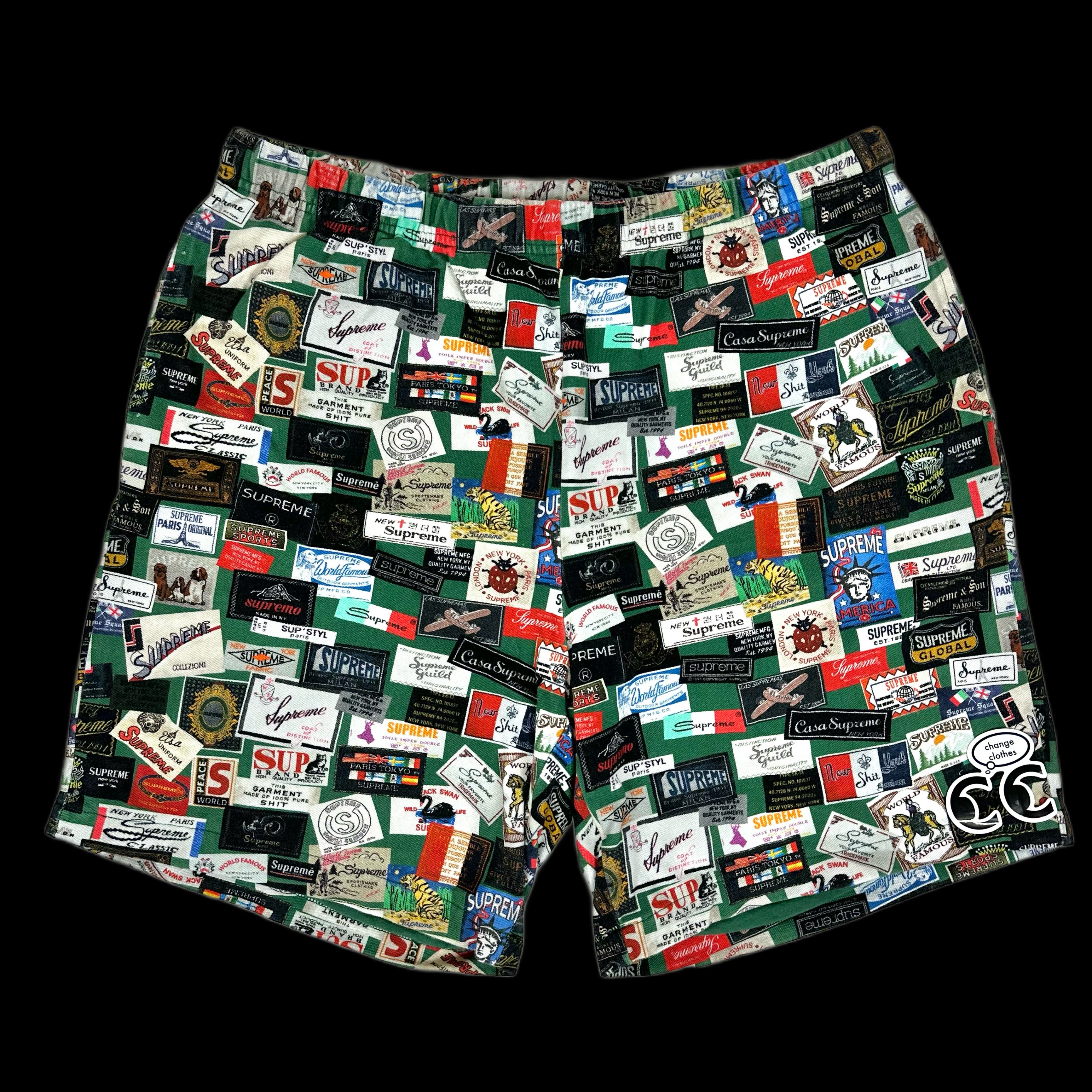 2021 supreme labels pique shorts – change clothes