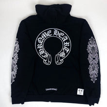 Load image into Gallery viewer, chrome hearts horseshoe floral dagger zip up hoodie
