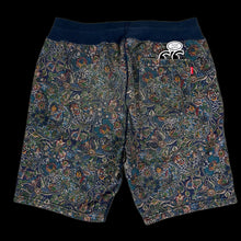 Load image into Gallery viewer, 2011 supreme paisley sweatshorts navy
