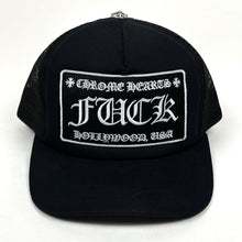 Load image into Gallery viewer, chrome hearts hollywood fuck trucker hat
