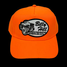 Load image into Gallery viewer, 2022 billy hill patch trucker hat orange
