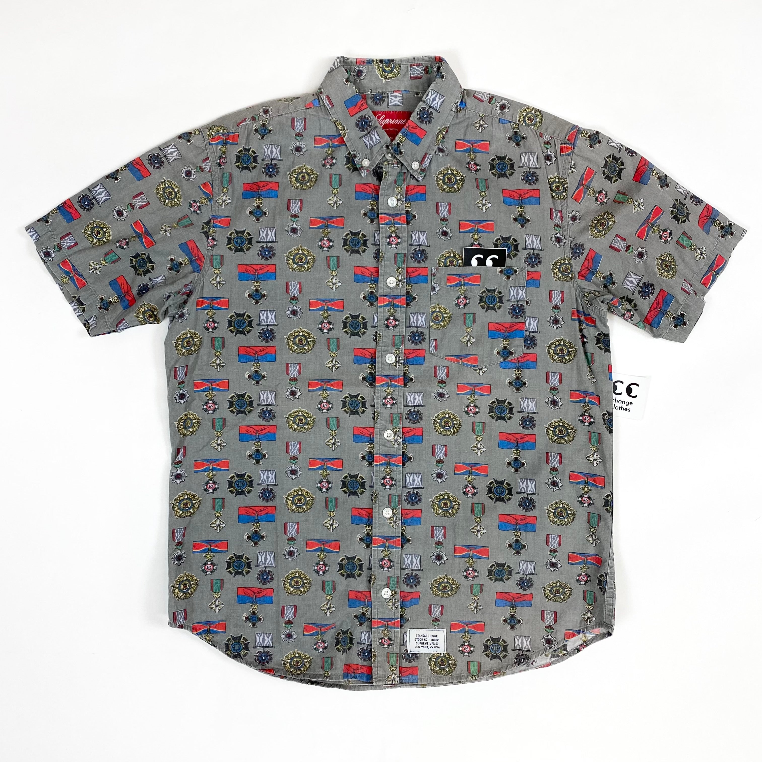 2010 supreme medals button up shirt – change clothes