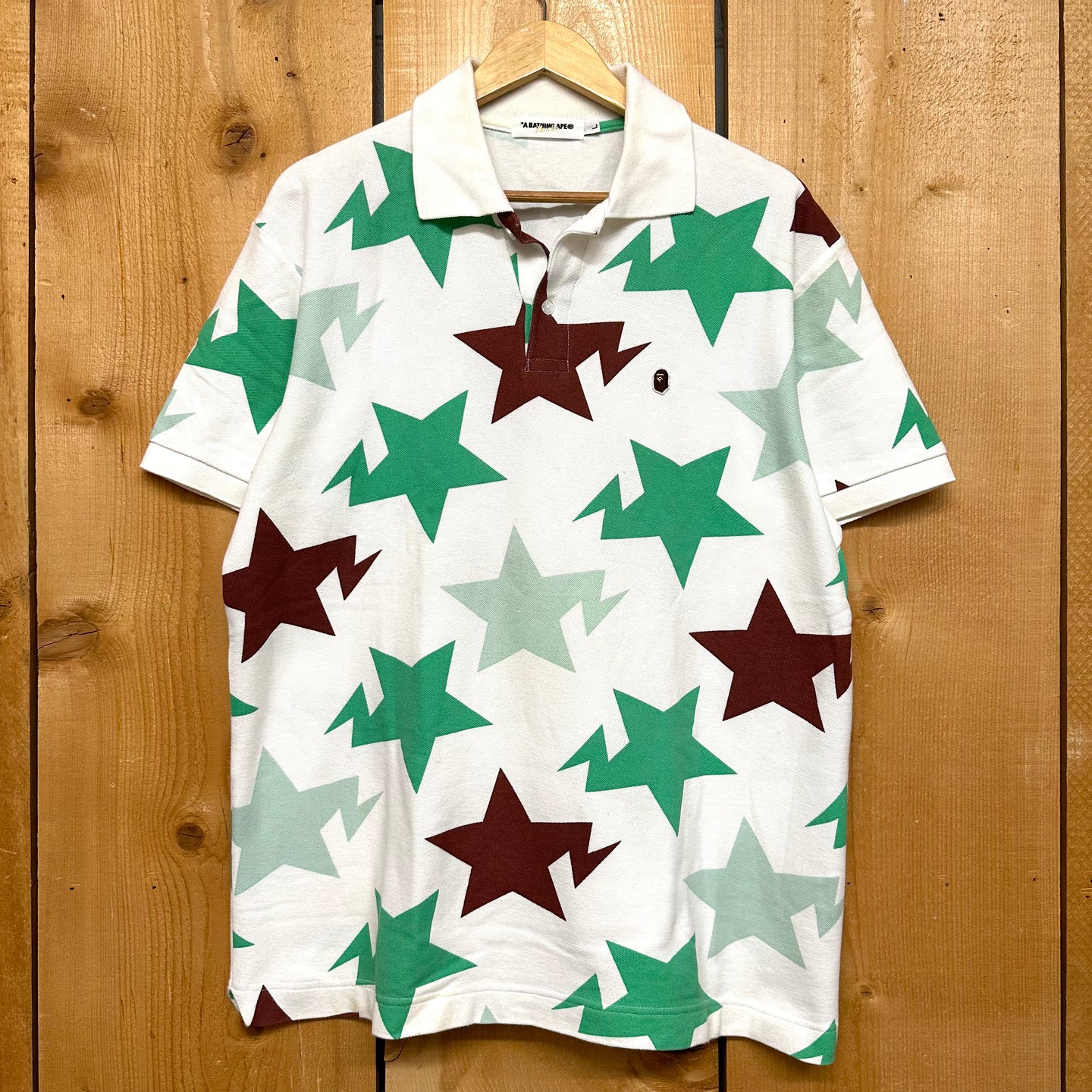 2007 bape sta print polo sendai store exclusive colorway