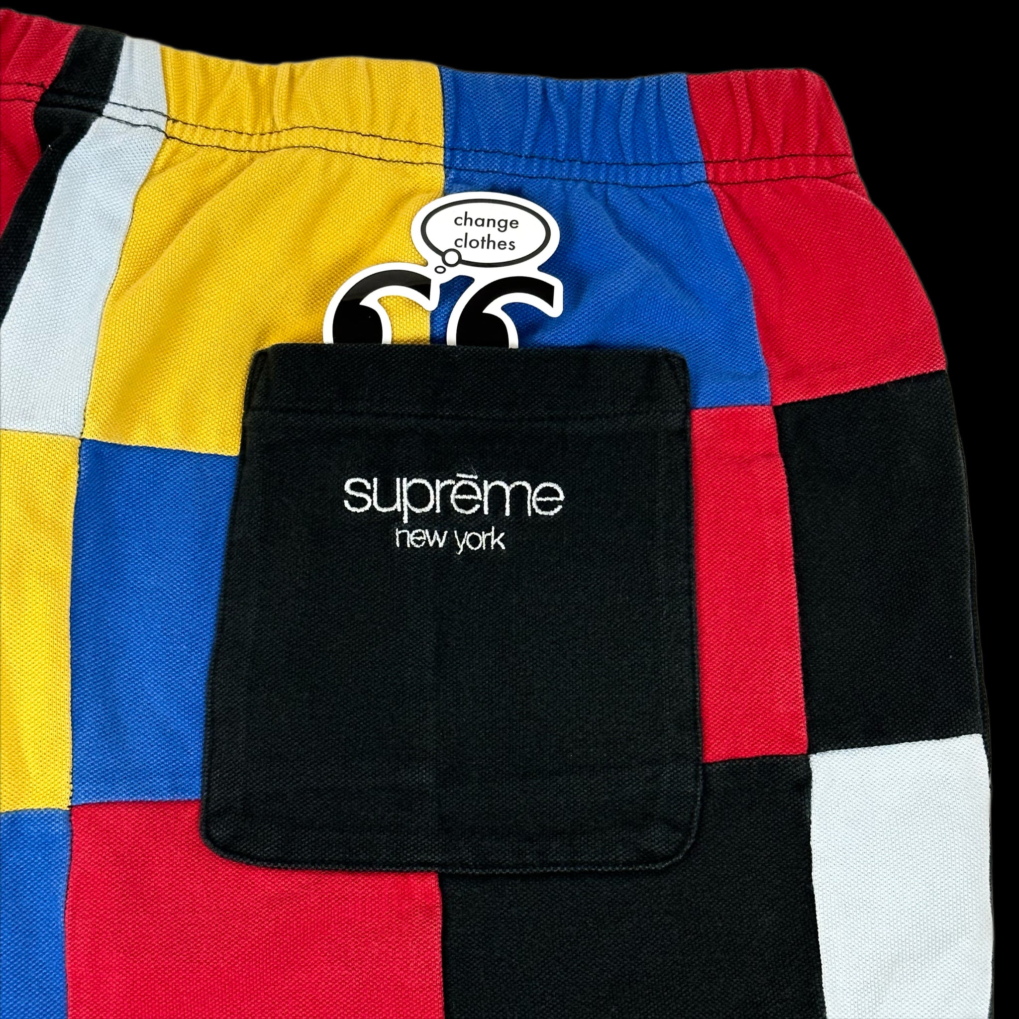 2018 supreme patchwork pique shorts – change clothes