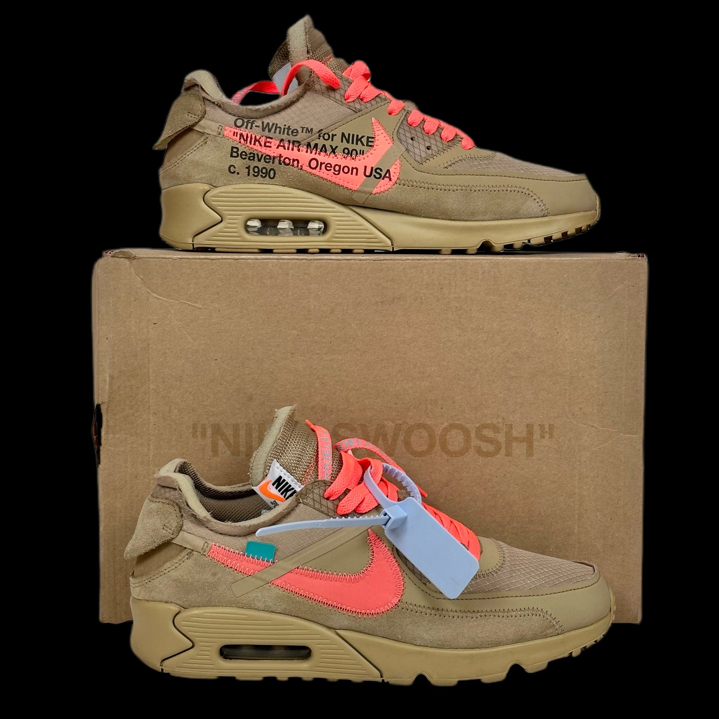 2019 off-white // nike air max 90 desert ore