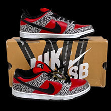 Load image into Gallery viewer, 2012 supreme // nike sb dunk low fire red clement
