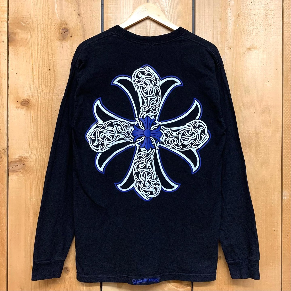 vintage chrome hearts blue cross l/s