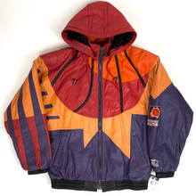 Load image into Gallery viewer, vintage starter phoenix suns starburst leather jacket zip up
