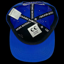 Load image into Gallery viewer, chrome hearts cross patch baseball hat blue white
