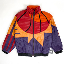 Load image into Gallery viewer, vintage starter phoenix suns starburst leather jacket zip up
