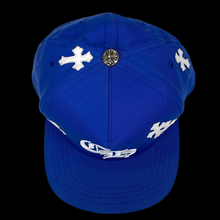 Load image into Gallery viewer, chrome hearts cross patch baseball hat blue white
