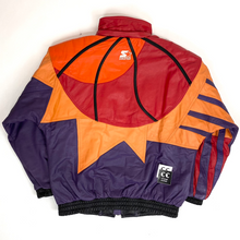 Load image into Gallery viewer, vintage starter phoenix suns starburst leather jacket zip up
