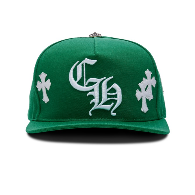 chrome hearts green baseball hat