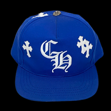 Load image into Gallery viewer, chrome hearts cross patch baseball hat blue white
