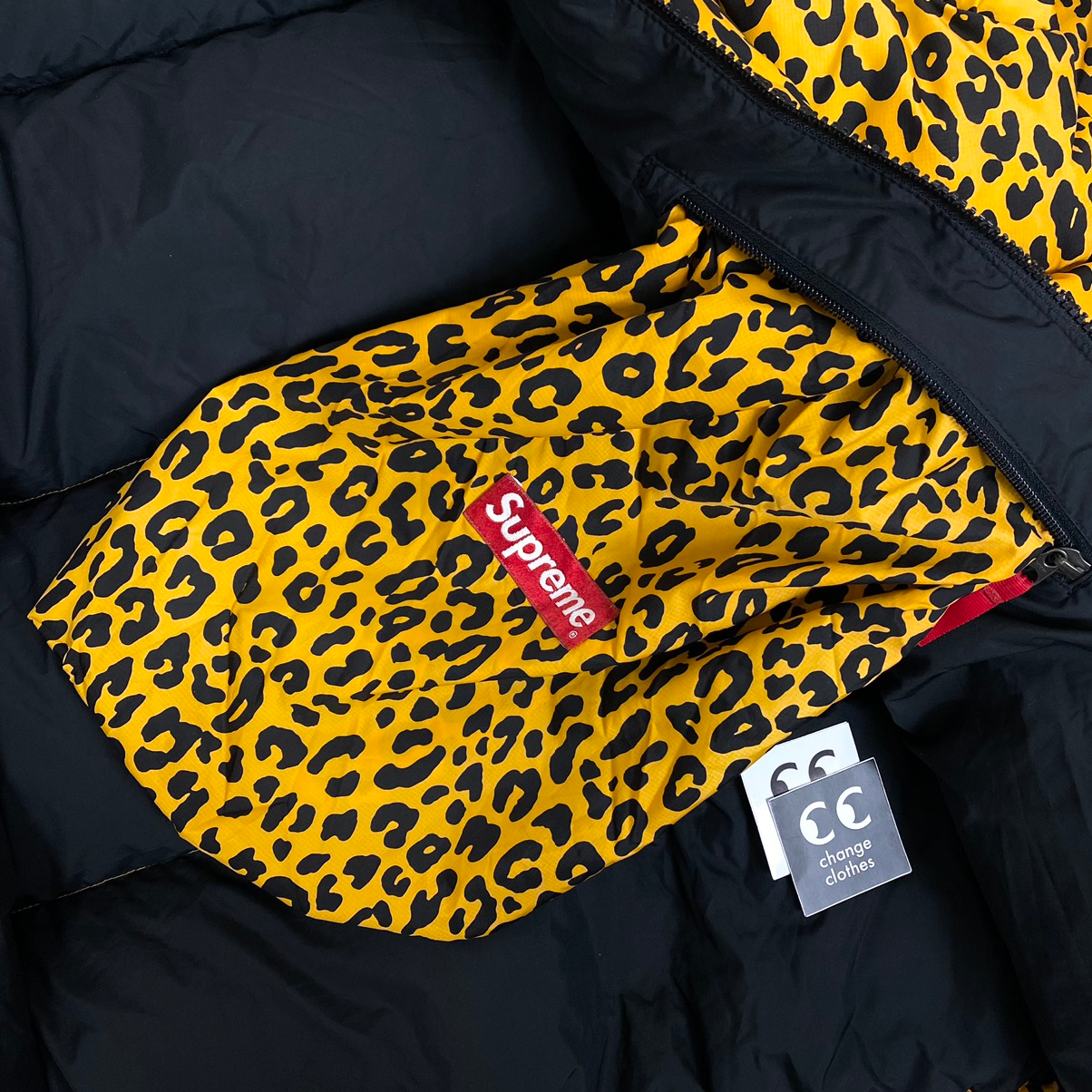 supreme // the north face leopard nuptse jacket – change clothes
