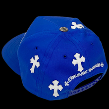 Load image into Gallery viewer, chrome hearts cross patch baseball hat blue white
