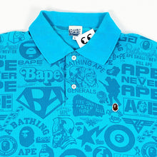 Load image into Gallery viewer, Bape Logo Collage Apehead Pique Polo
