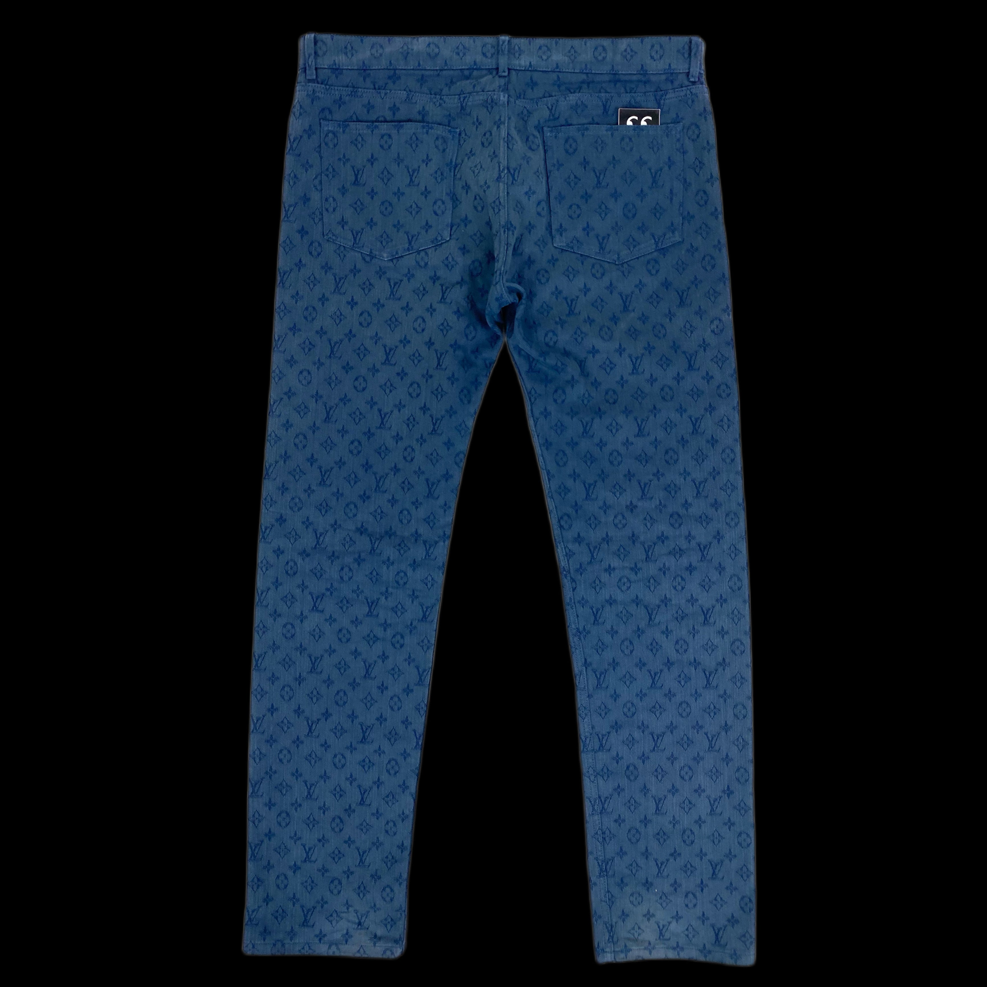 2019 louis vuitton monogram denim jeans by virgil – change clothes