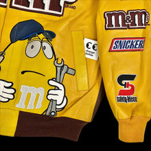 Load image into Gallery viewer, 1999 jeff hamilton leather m&amp;ms racing jacket
