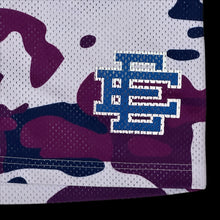 Load image into Gallery viewer, eric emanuel purple camo mesh shorts
