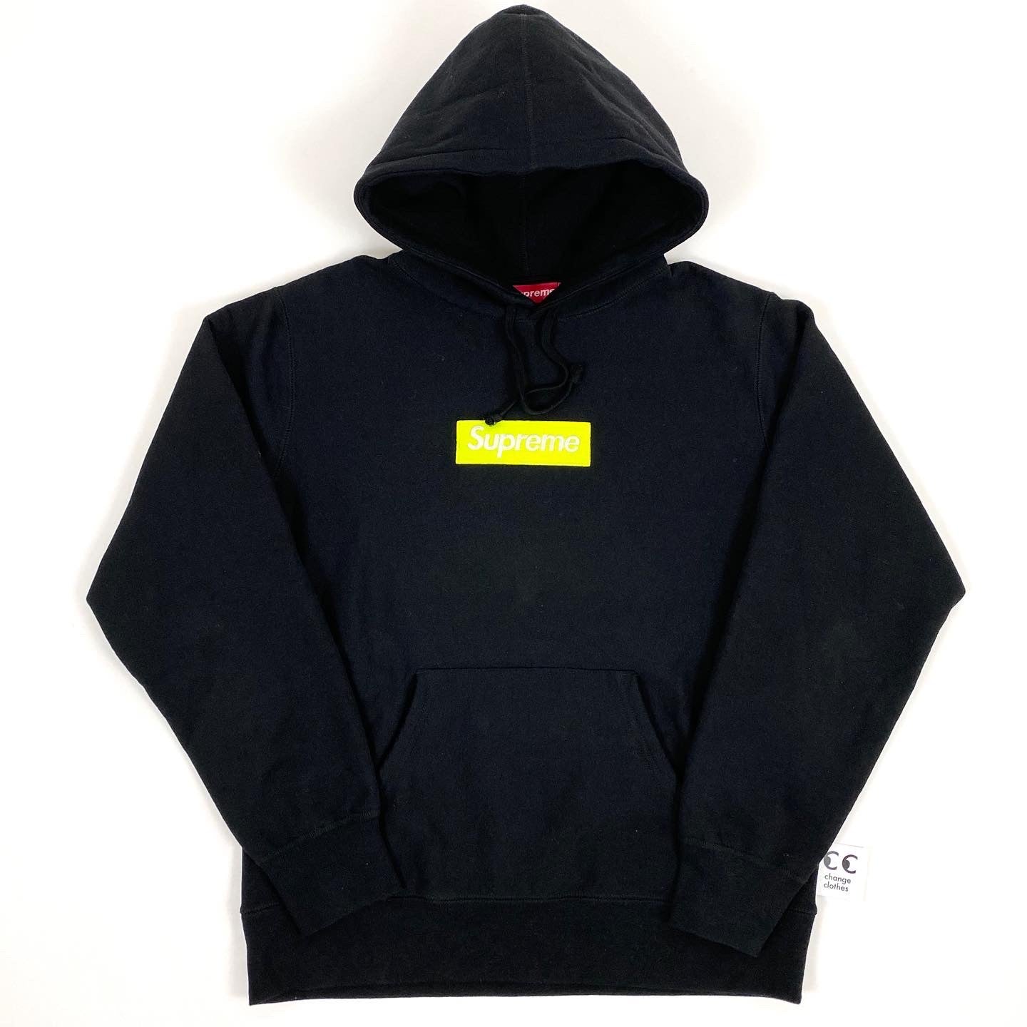 Supreme Lime / Black Box Logo Hoodie