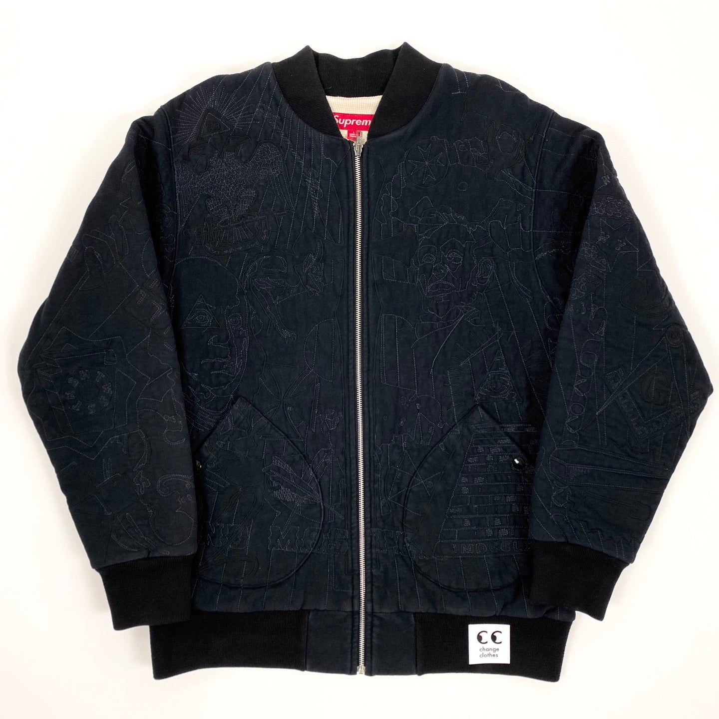 Supreme Illuminati Embroidered Thermal Bomber Jacket