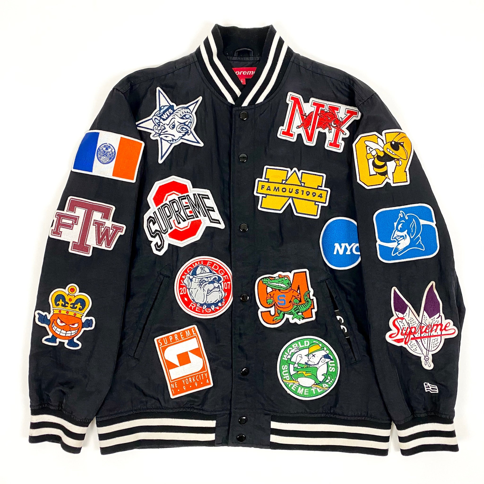Supreme FTW “NCAA” Varsity Jacket – change clothes