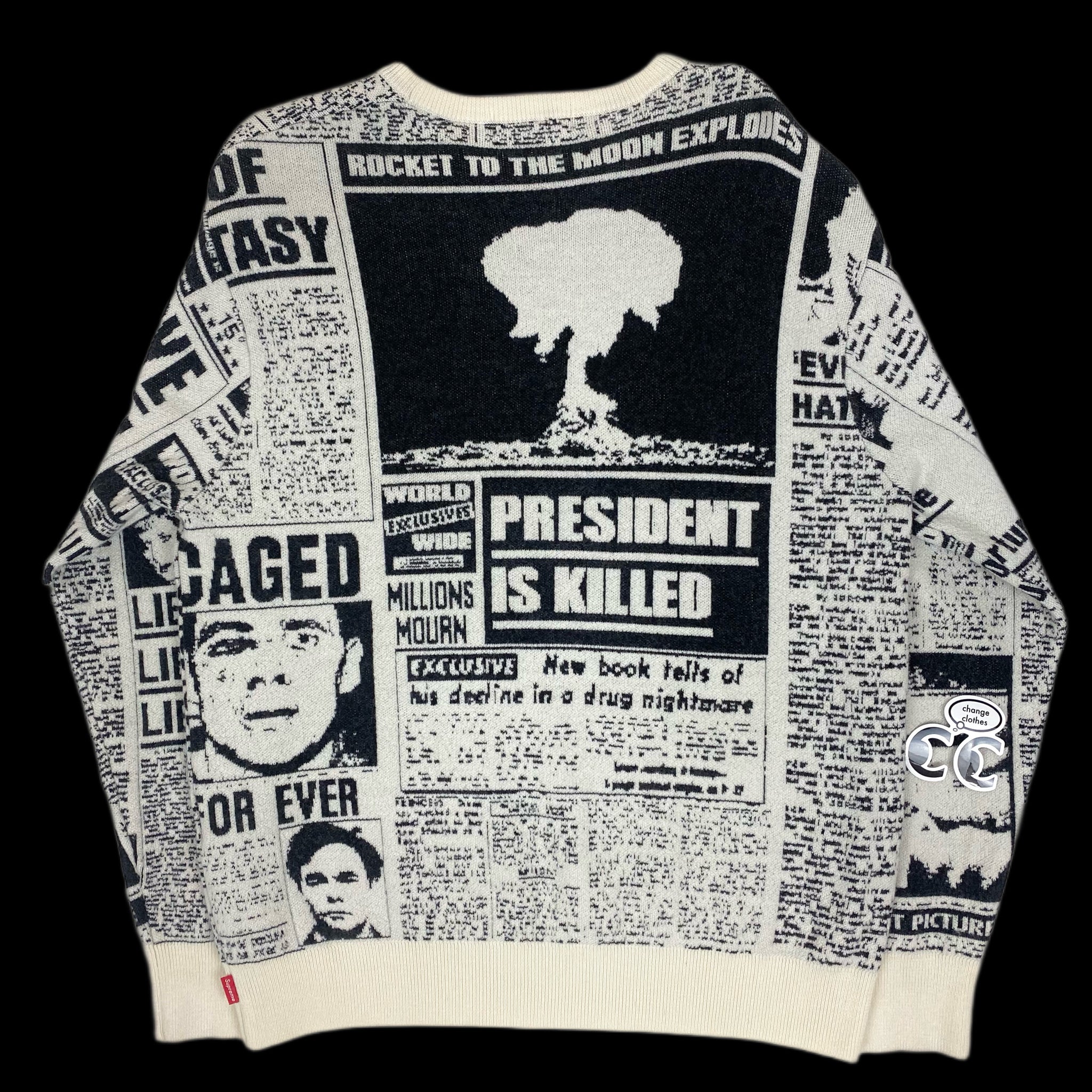 Supreme Newspaper print sweater セーター Supreme Newspaper print sweater セーター