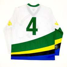 Load image into Gallery viewer, Supreme Crossover Hockey Top Jersey 2019 White Green Yellow
