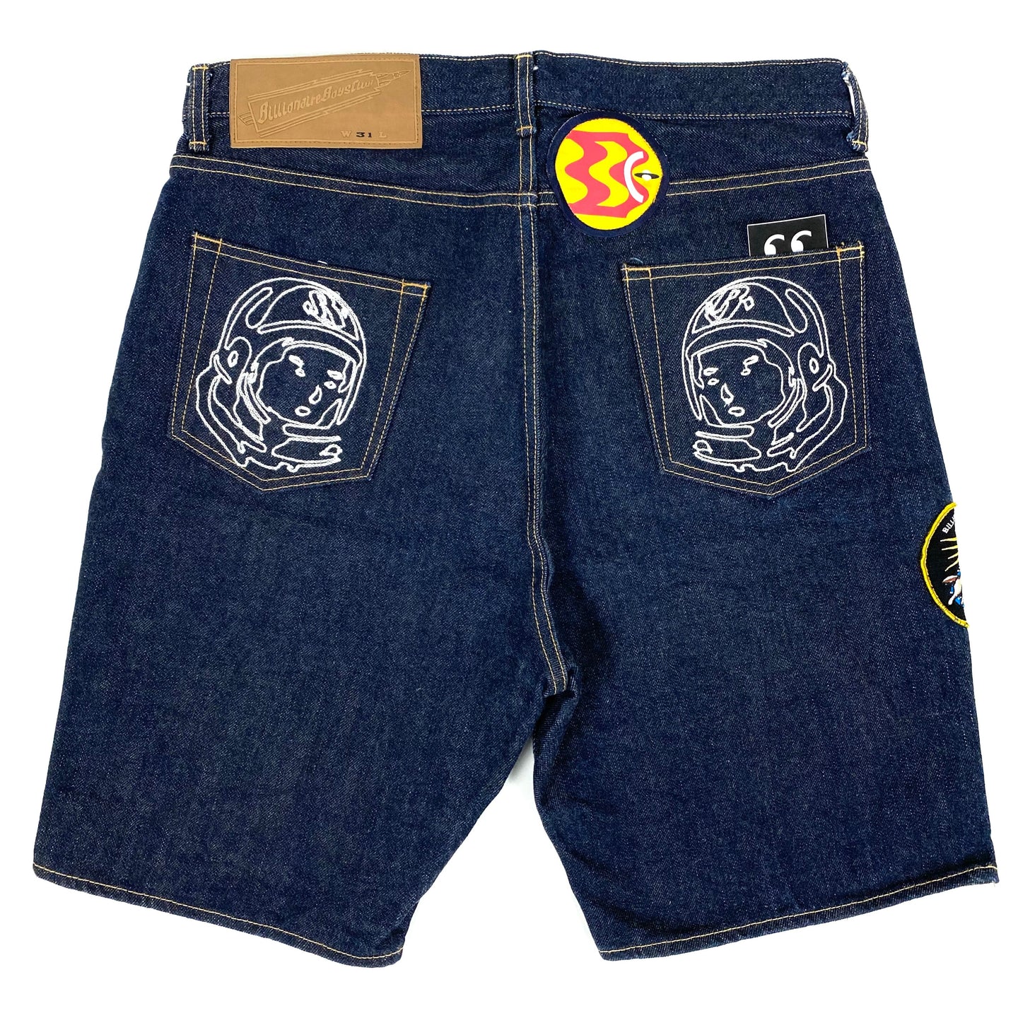 2008 bbc astronaut appliqué denim shorts