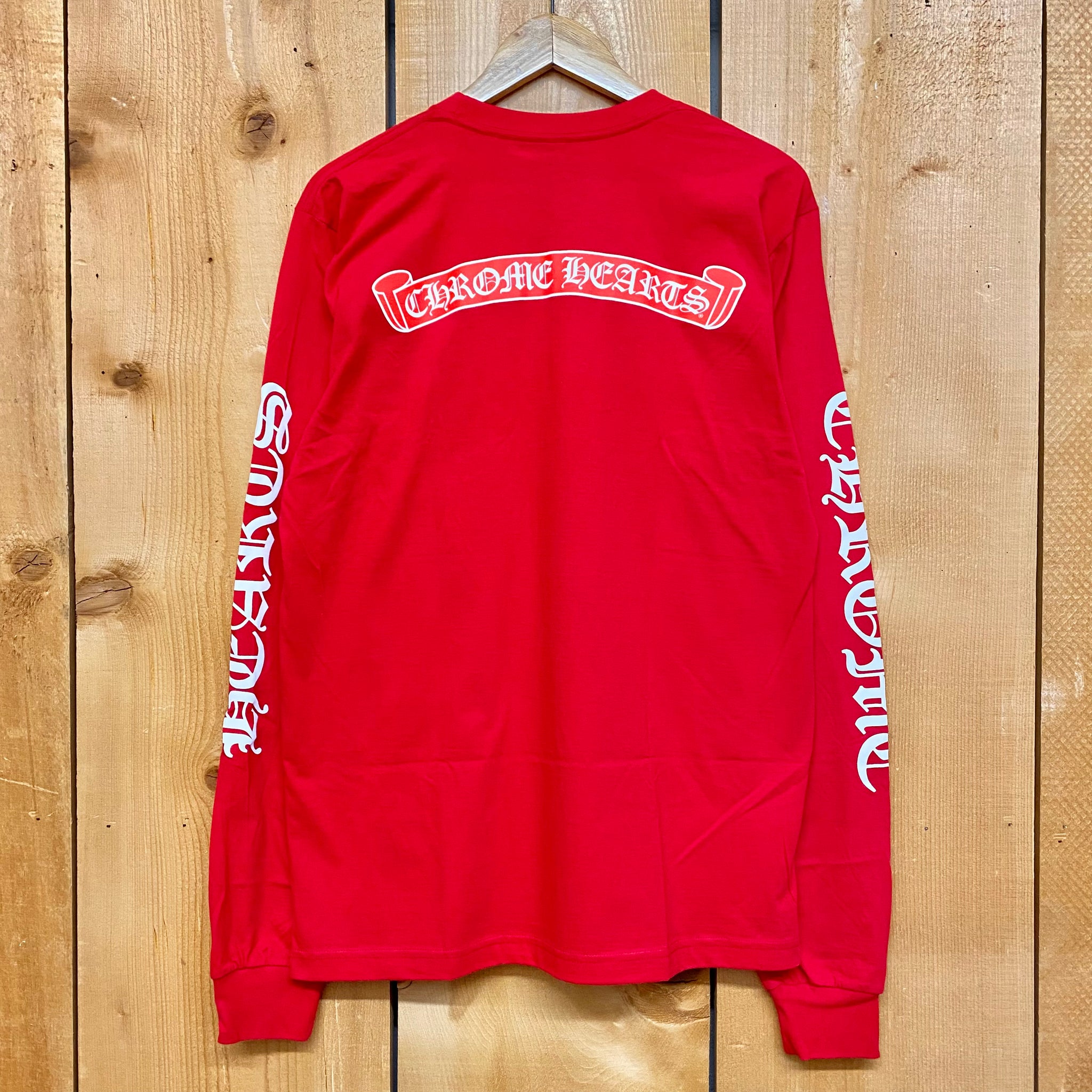 chrome hearts horseshoe long sleeve red – change clothes