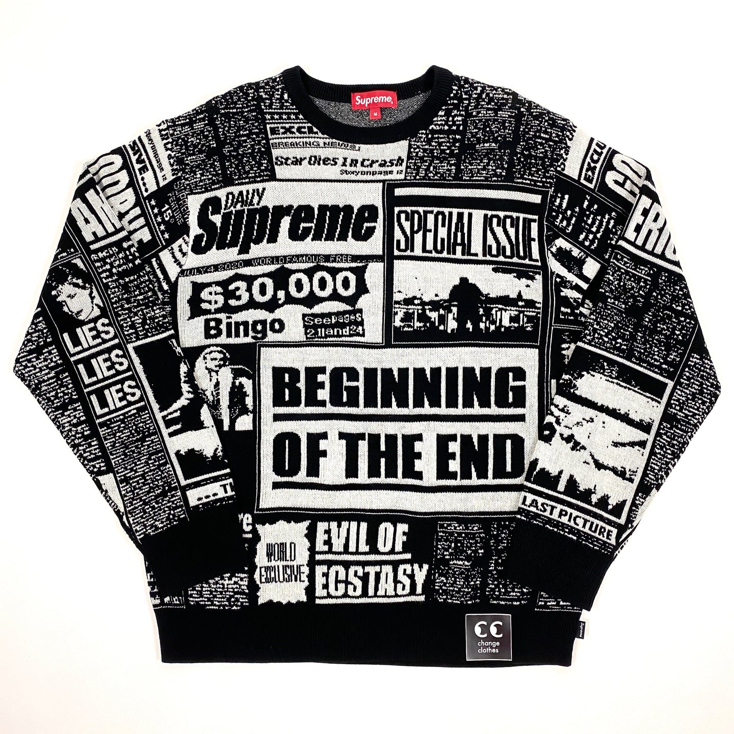 Supreme Newsprint Sweater