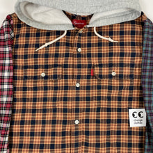 Load image into Gallery viewer, Supreme Multi Plaid Hooded Flannel Button Down Shirt 2014
