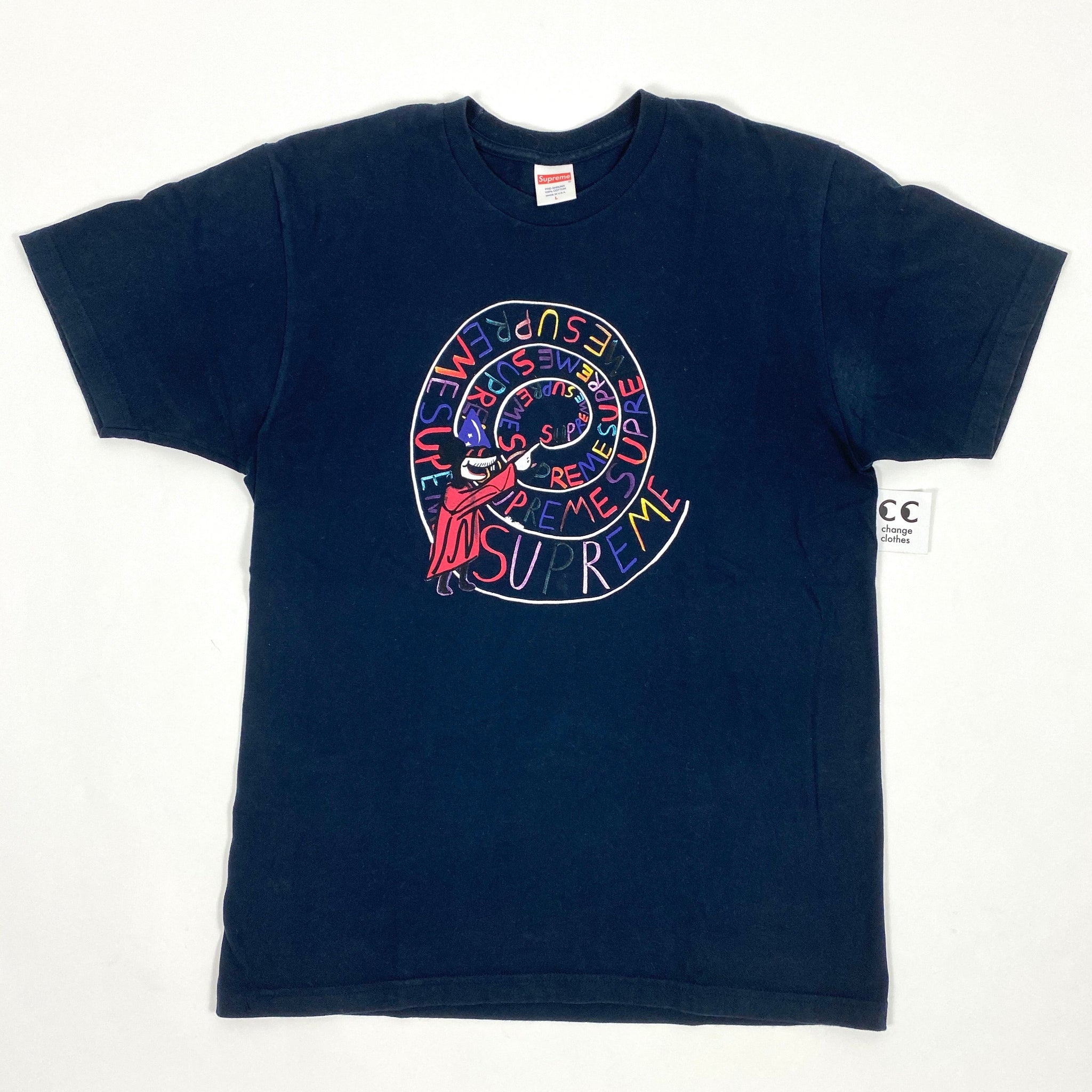 2017 supreme joe roberts swirls tee – change clothes