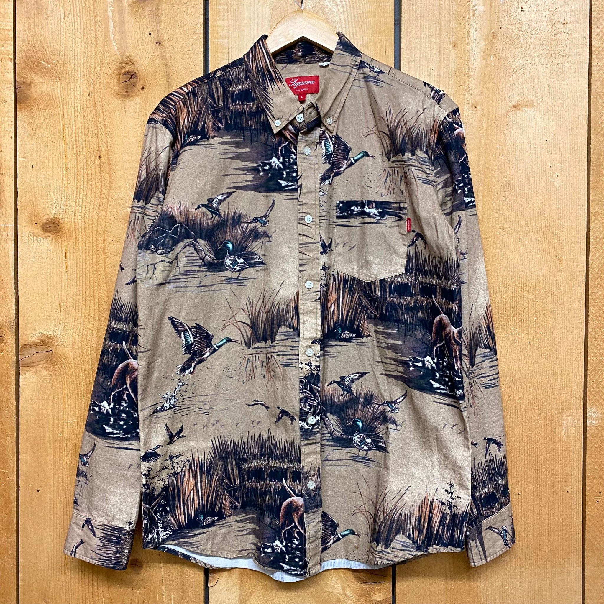 Supreme Dogs & Ducks Button Up Shirt – change clothes