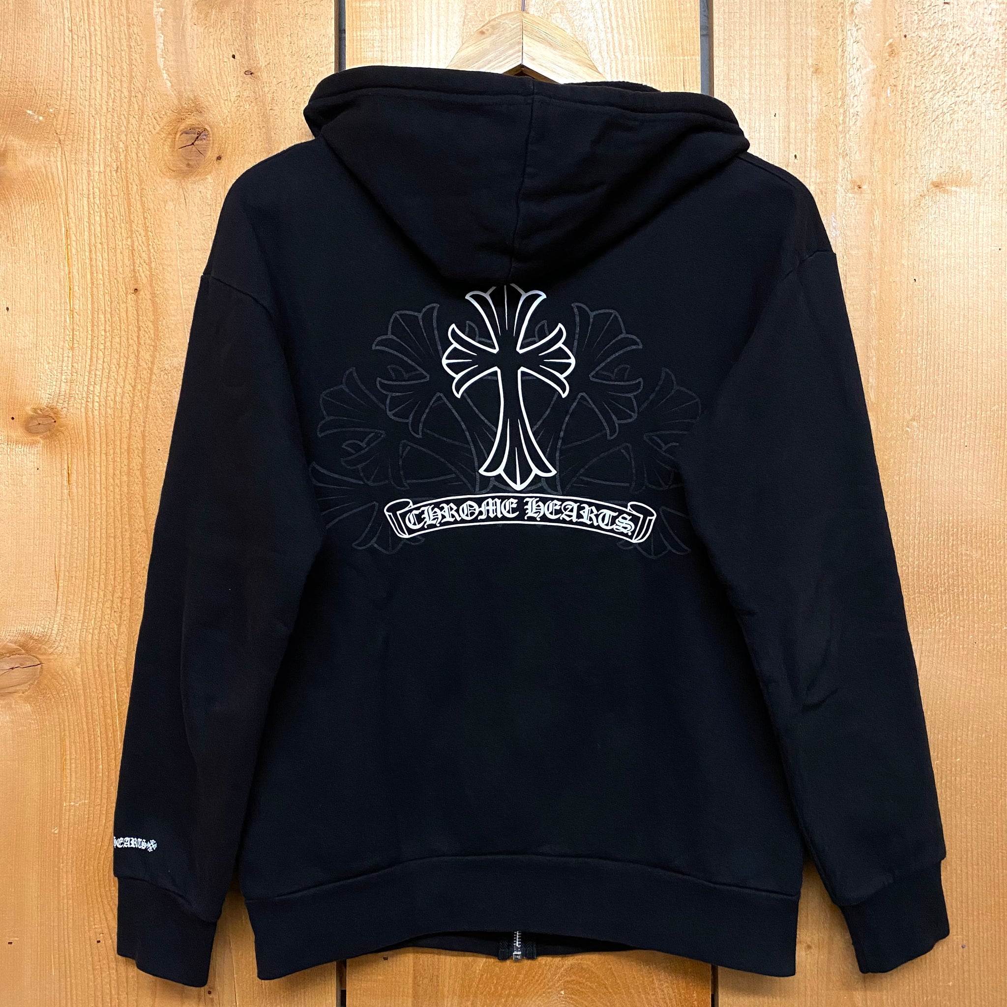 chrome hearts cross dagger zip up hoodie – change clothes