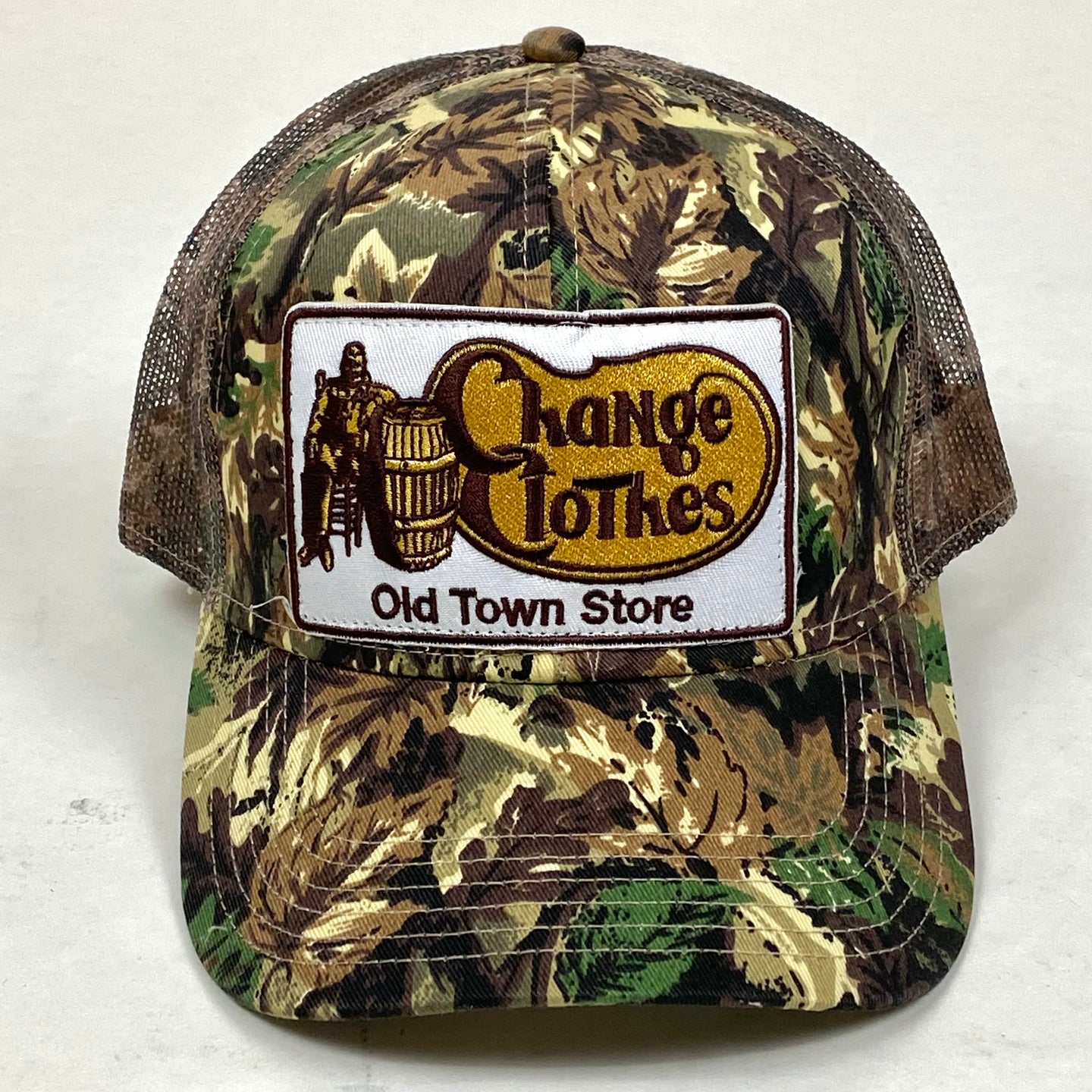 change clothes crackin trucker hat camo