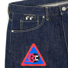 Load image into Gallery viewer, 2008 bbc astronaut appliqué denim shorts
