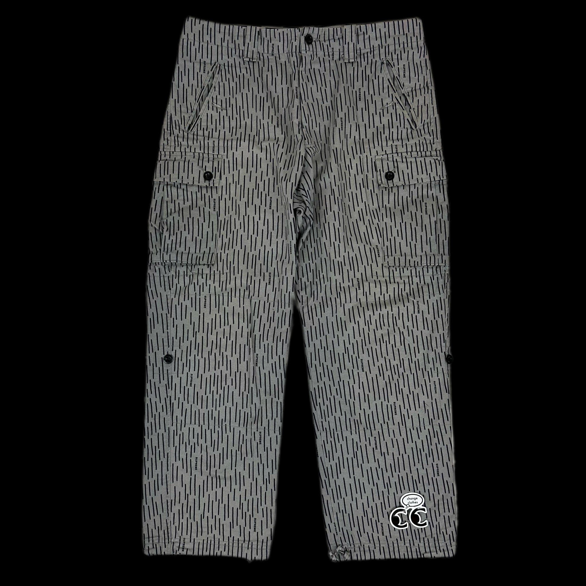 2003 supreme raindrop camo cargo pants – change clothes