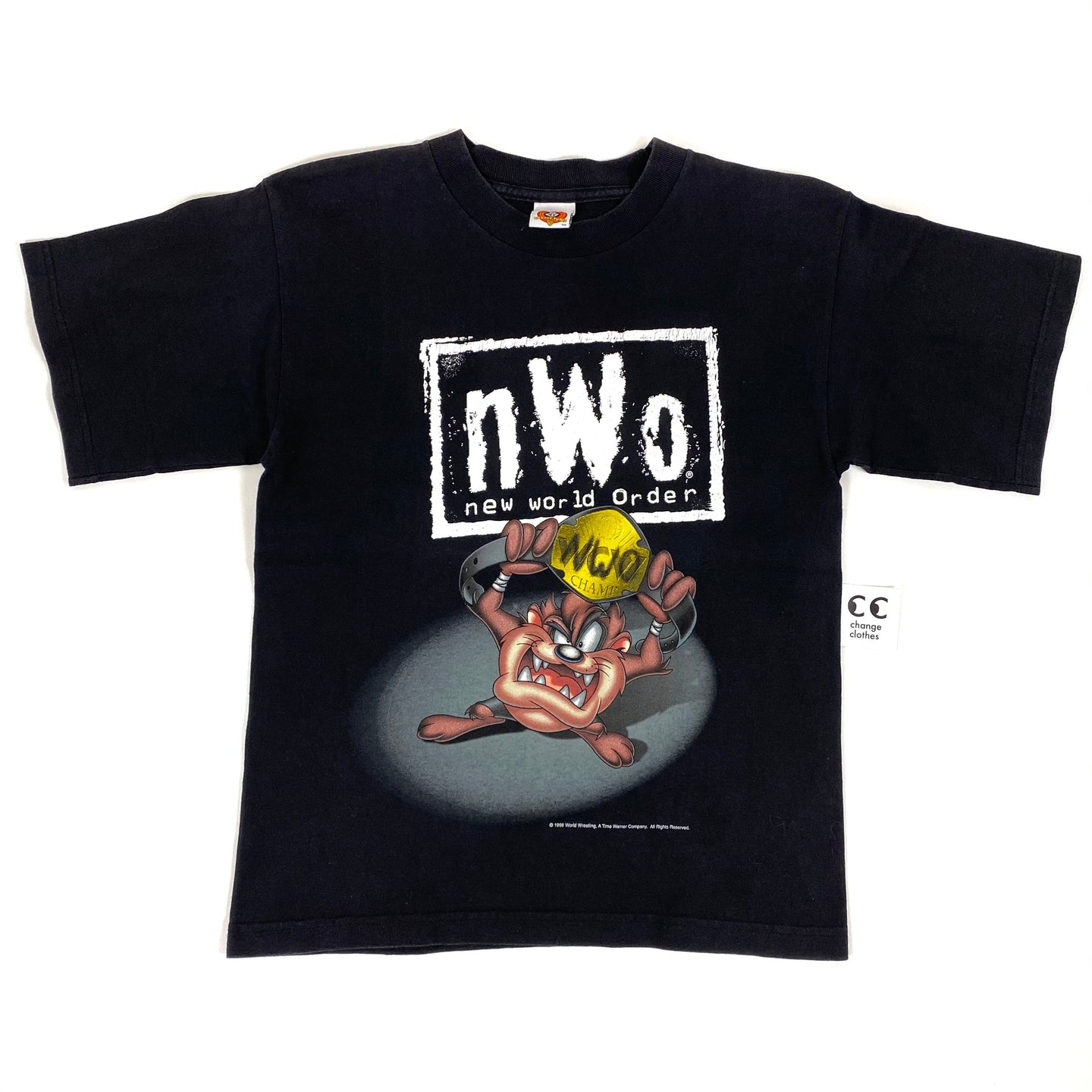 NWO x Tazz Looney Tunes WCW Wrestling Belt Vintage Tee Shirt 1998