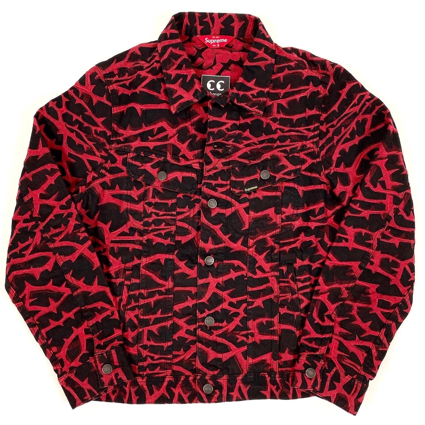 Supreme Thorns Jacquard Denim Trucker Jacket