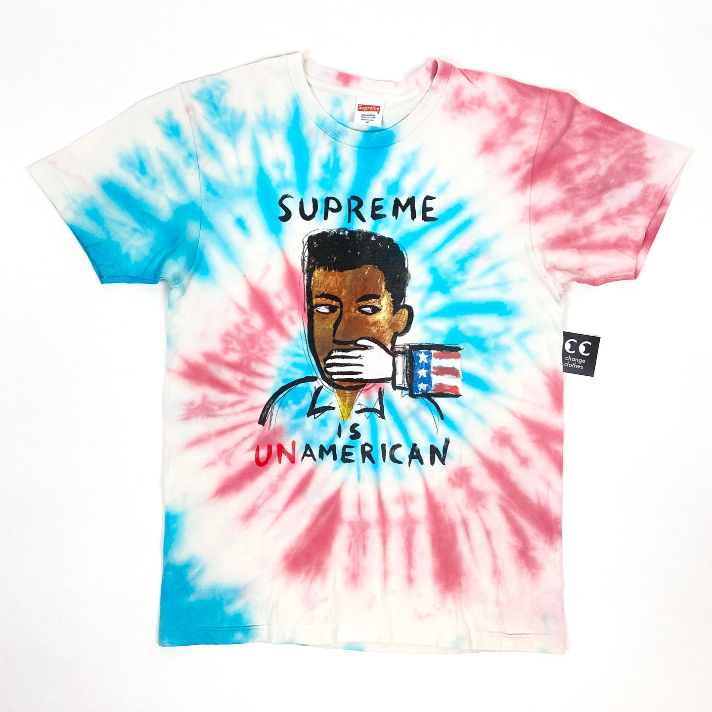 Supreme Unamerican Tee change clothes customs Tie Dye