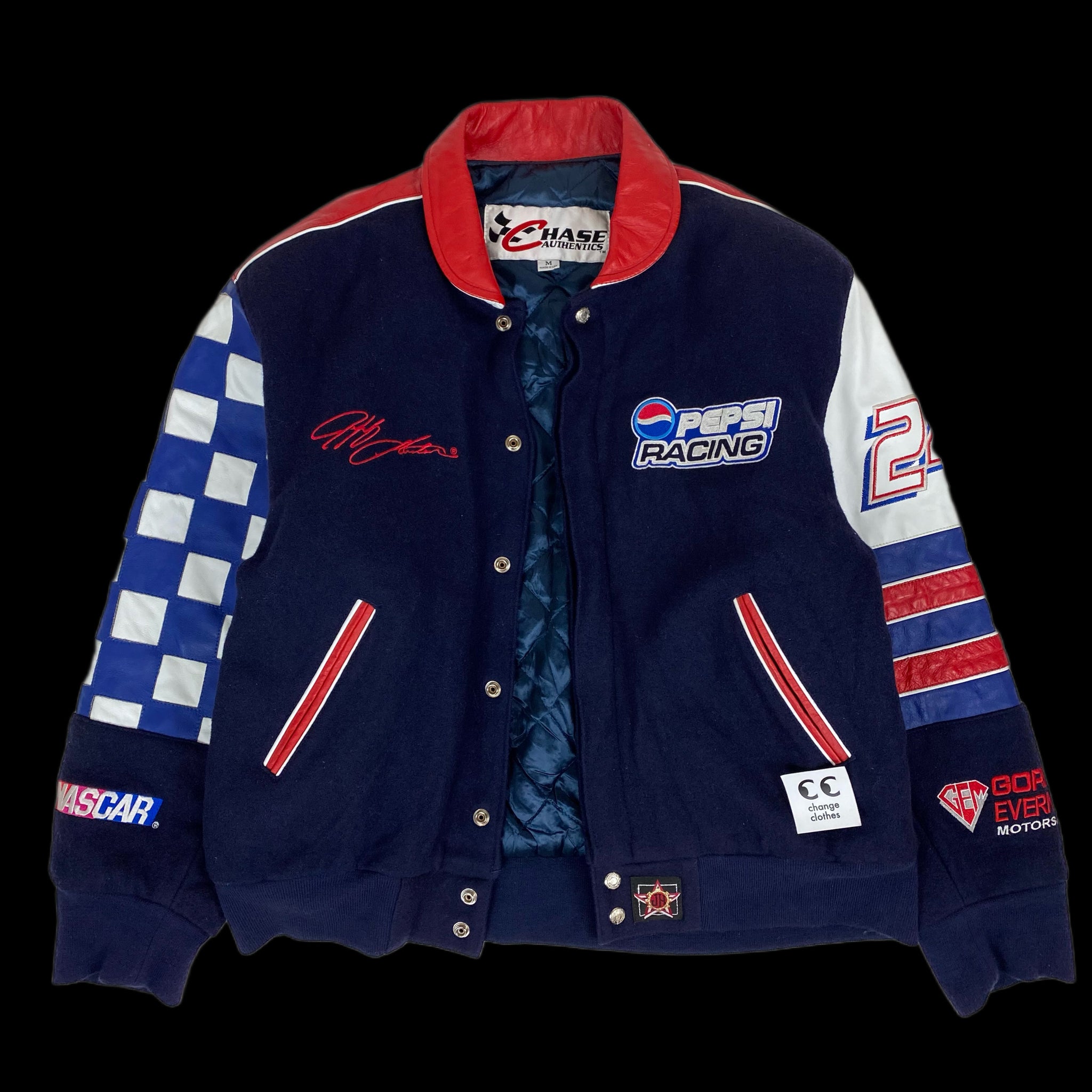 vintage jh designs pepsi racing jacket – change clothes