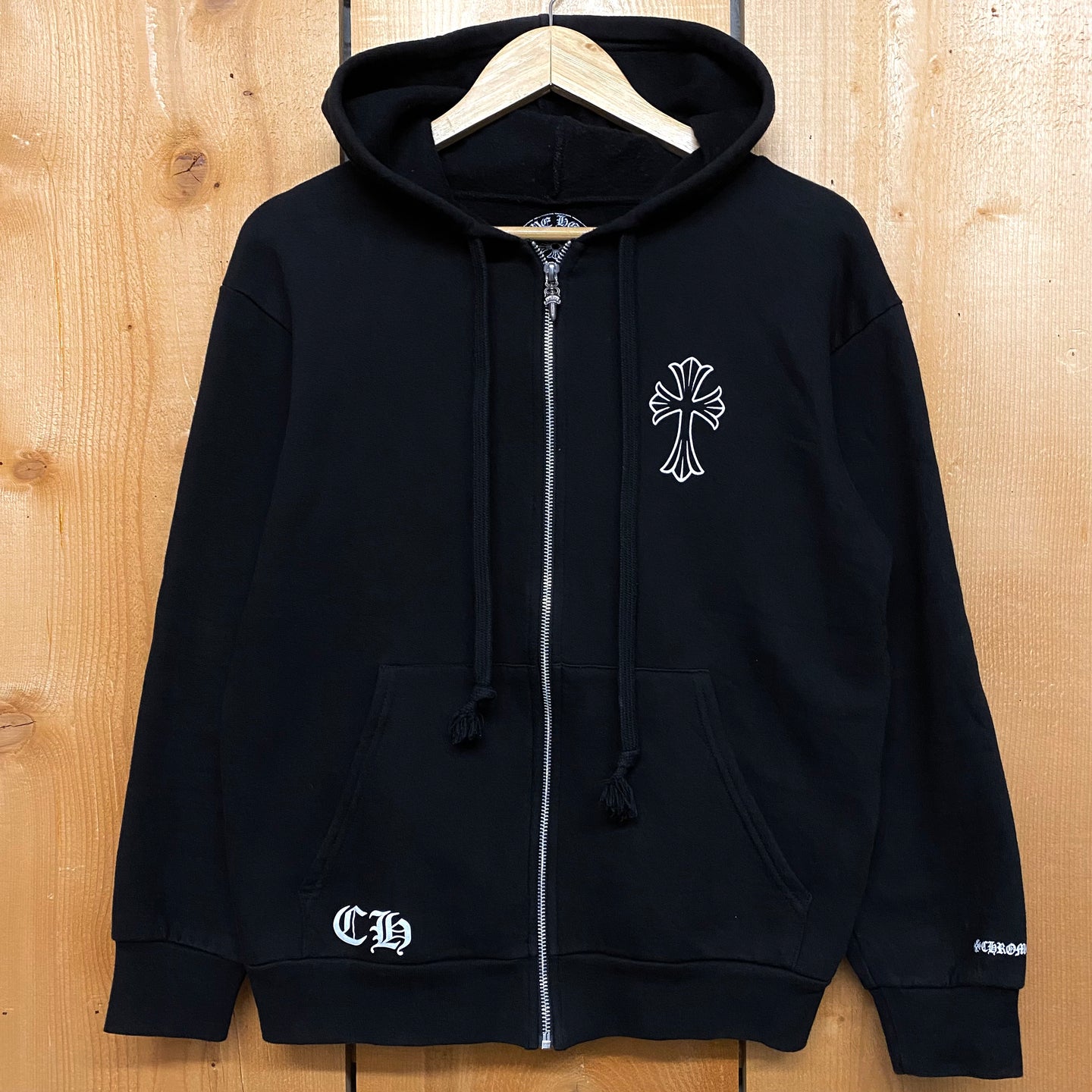 chrome hearts cross dagger zip up hoodie – change clothes