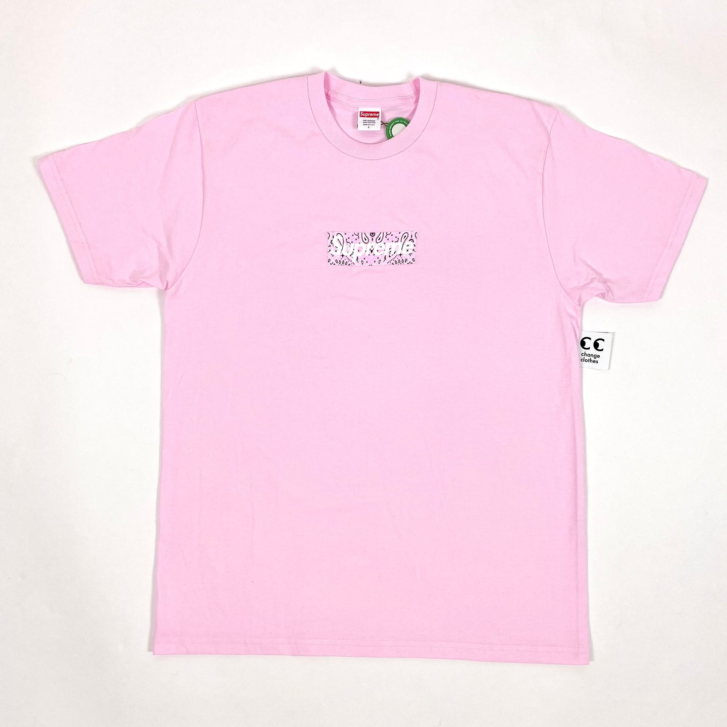 Supreme Pink Bandana Box Logo Tee