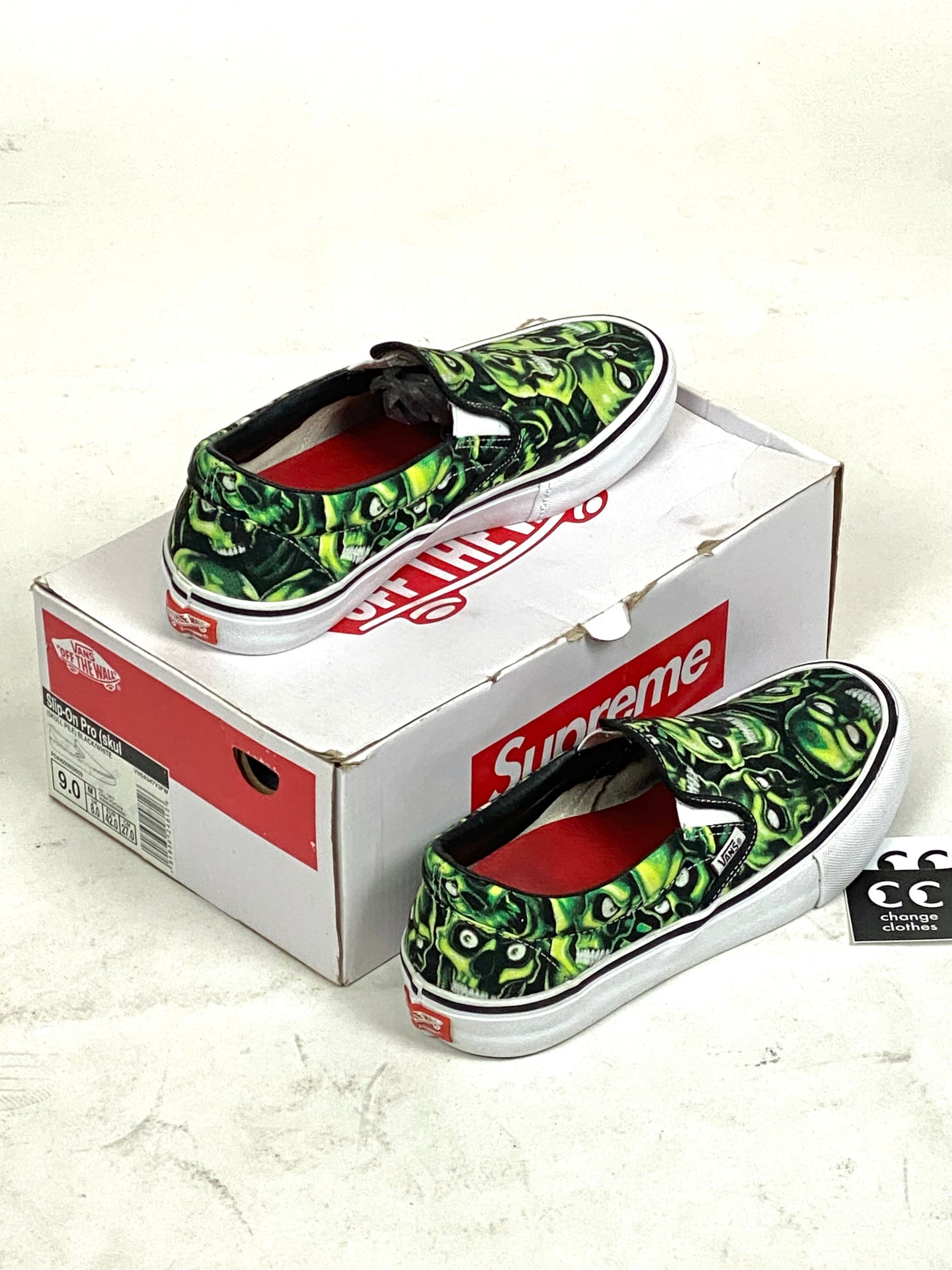 supreme // vans skull pile slip ons 2018