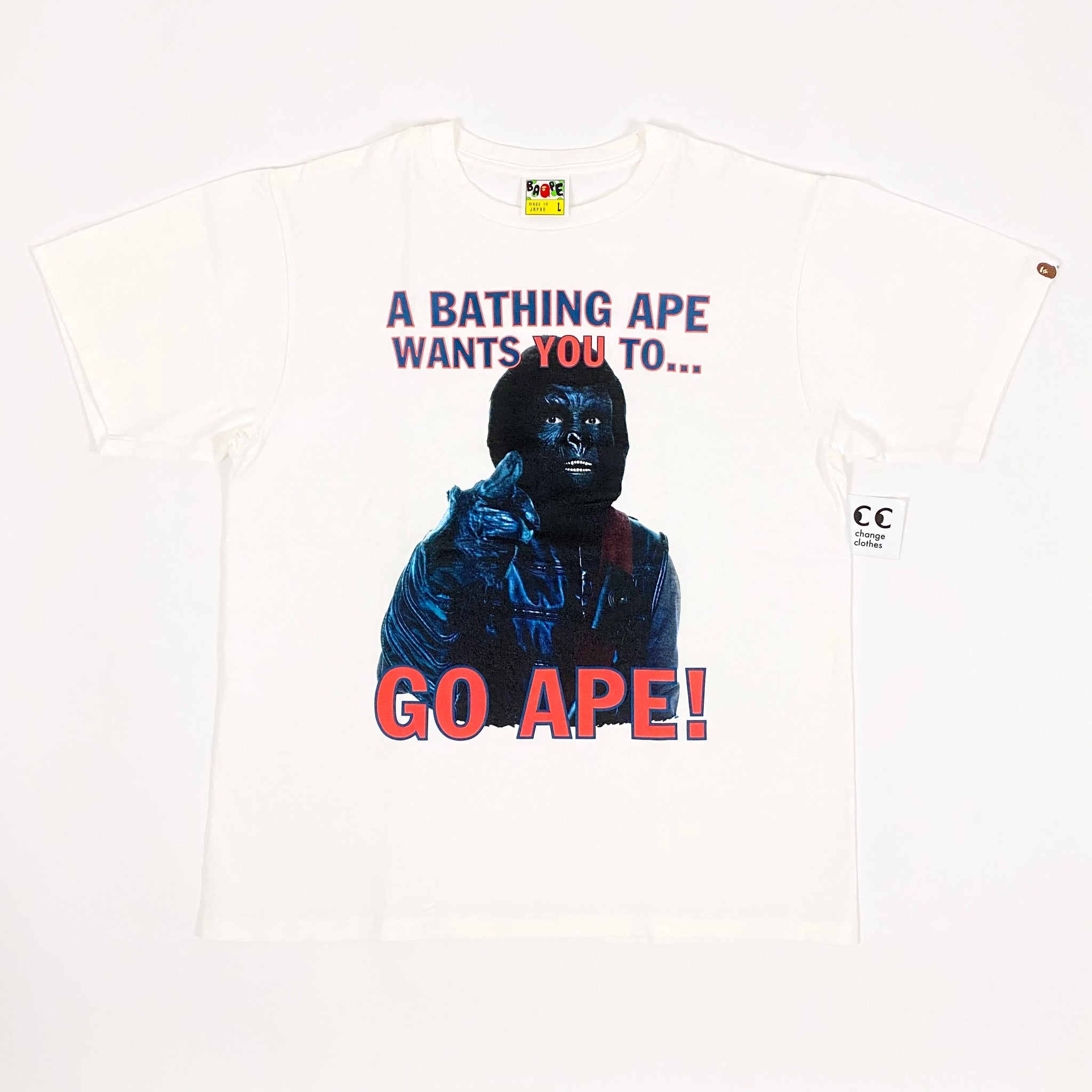 BAPE WANTS YOU TO GO APE Tee Shirt 2010 – change clothes